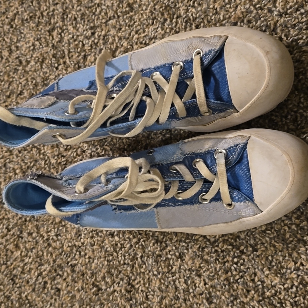 Converse All star blue and white Sz 8